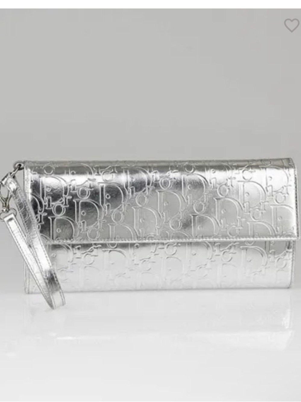 Dior Silver Embossed Leather Wristlet
*special promotion* see description